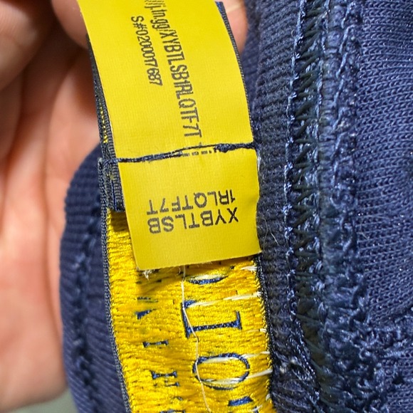 Polo Ralph Lauren Joggers Small Spell Out Logo Blue Red White Stripe Sweatpants - Picture 12 of 15